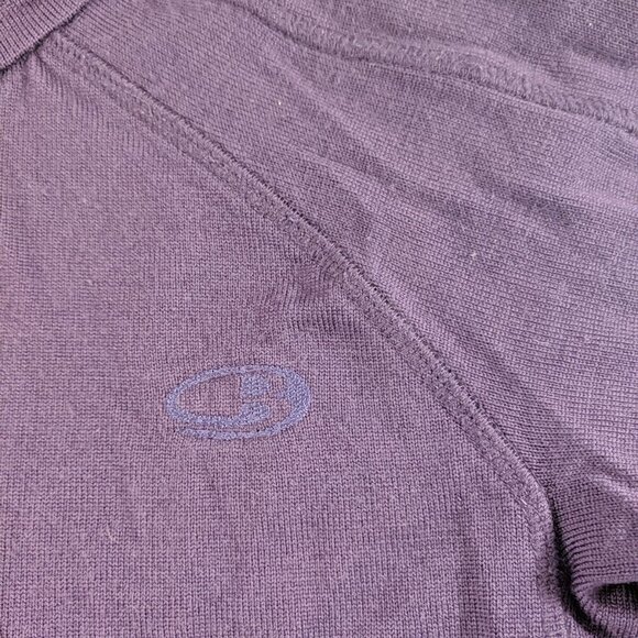 Icebreaker Sport 320 Women XS Merino Purple 1/4 Zip Long Sleeve Shirt Sweater - Picture 6 of 13